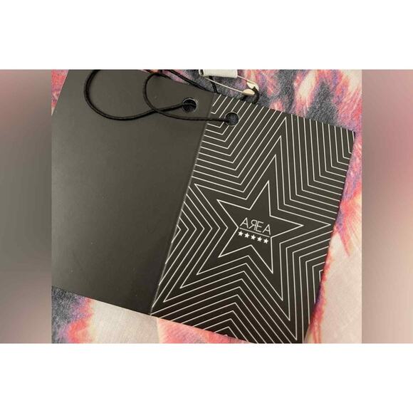 Nordstrom AREA STARS ~ Palm Print Mini Dress In White Multi XS 100% VISCOSE - Picture 7 of 9